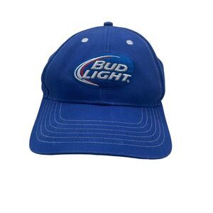 Bud Light Hat Beer Canvas Blue Unisex OS Adjustble